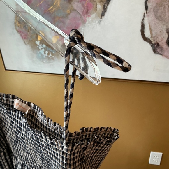 Tory Burch Navy & White Smocked Dress - Picture 4 of 5